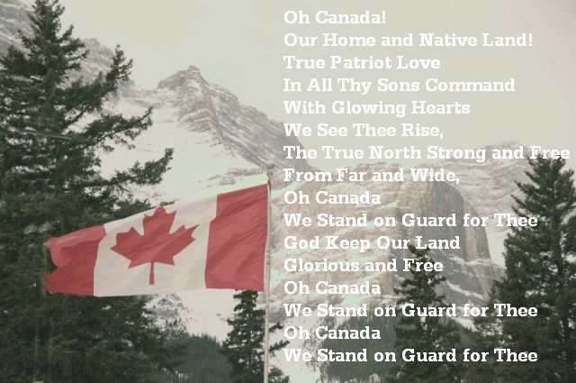 The Canadian national anthem along with the maple leaf, a major Canadian symbol, are the pride of Canada, inspiring patriotism in Canadian citizens.
